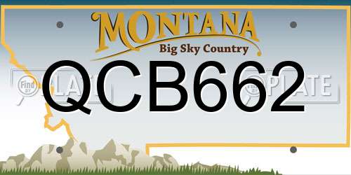 QCB662 Montana License Plate