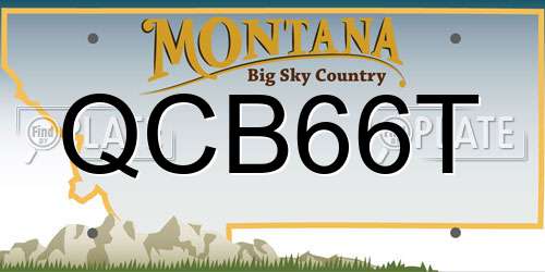 QCB66T Montana License Plate