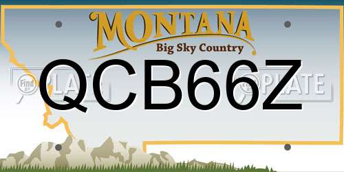 QCB66Z Montana License Plate