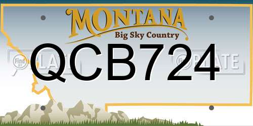 QCB724 Montana License Plate