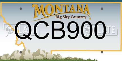 QCB900 Montana License Plate
