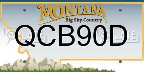 QCB90D Montana License Plate