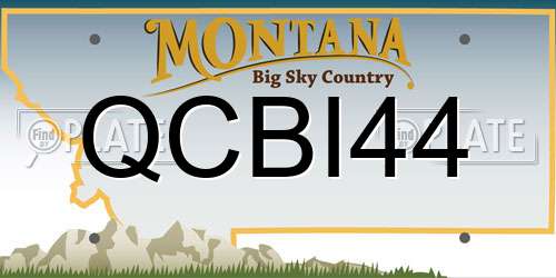 QCBI44 Montana License Plate