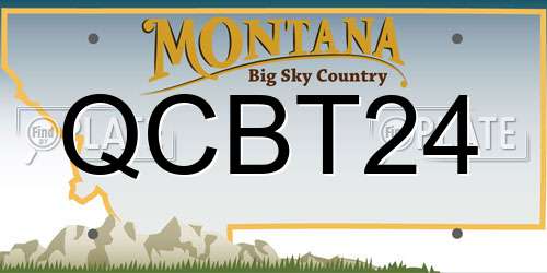 QCBT24 Montana License Plate