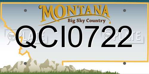 QCI0722 Montana License Plate