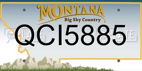 QCI5885 Montana License Plate