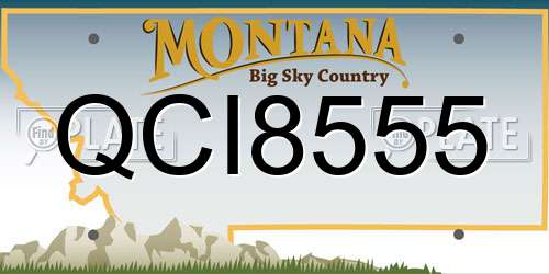 QCI8555 Montana License Plate