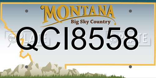 QCI8558 Montana License Plate