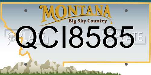 QCI8585 Montana License Plate