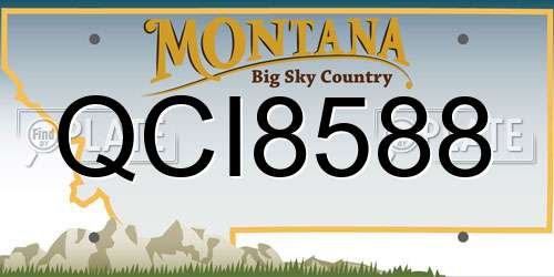 QCI8588 Montana License Plate