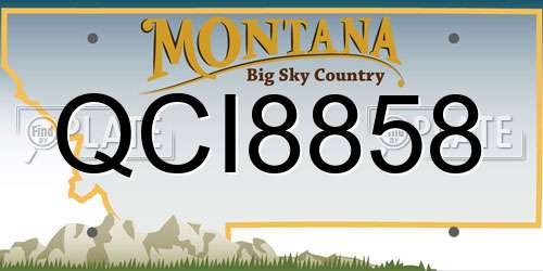 QCI8858 Montana License Plate