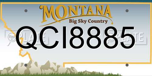QCI8885 Montana License Plate