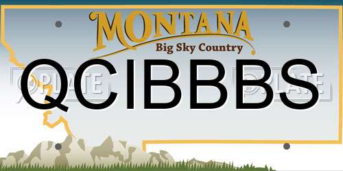 QCIBBBS Montana License Plate