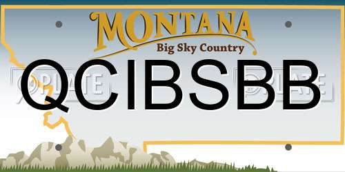 QCIBSBB Montana License Plate