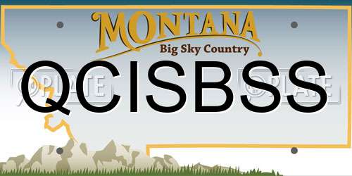 QCISBSS Montana License Plate