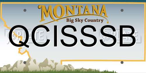 QCISSSB Montana License Plate