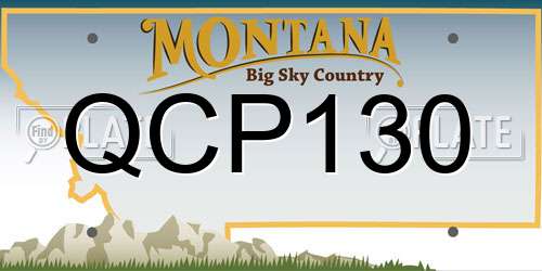 QCP130 Montana License Plate
