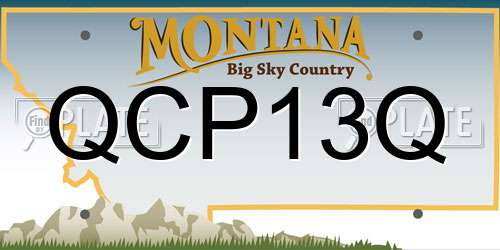 QCP13Q Montana License Plate