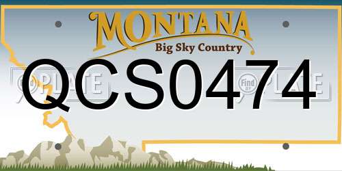 QCS0474 Montana License Plate
