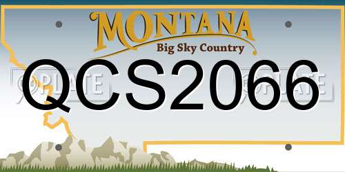 QCS2066 Montana License Plate