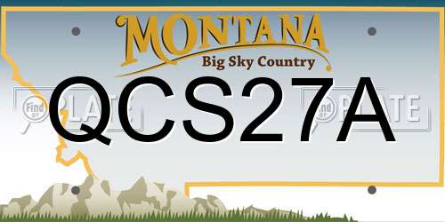 QCS27A Montana License Plate