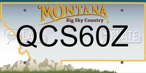 QCS60Z Montana License Plate