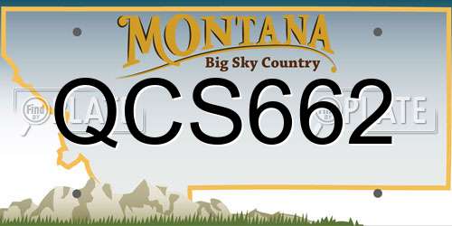 QCS662 Montana License Plate