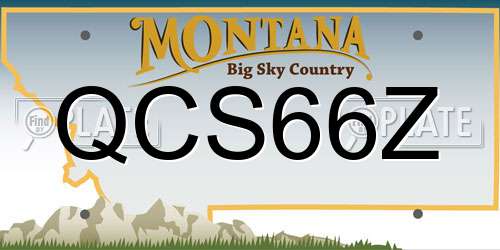 QCS66Z Montana License Plate