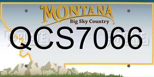 QCS7066 Montana License Plate