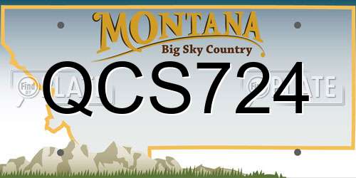 QCS724 Montana License Plate