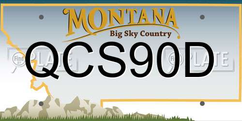 QCS90D Montana License Plate