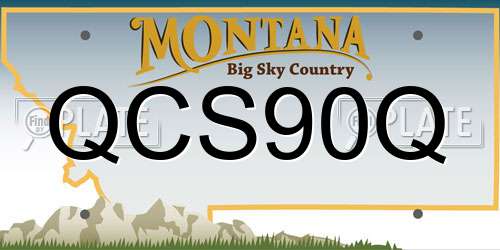 QCS90Q Montana License Plate