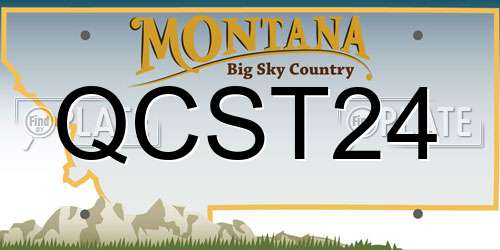 QCST24 Montana License Plate