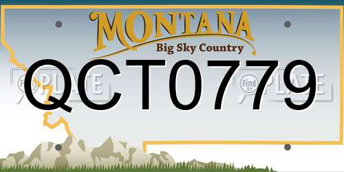 QCT0779 Montana License Plate