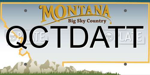 QCTDATT Montana License Plate