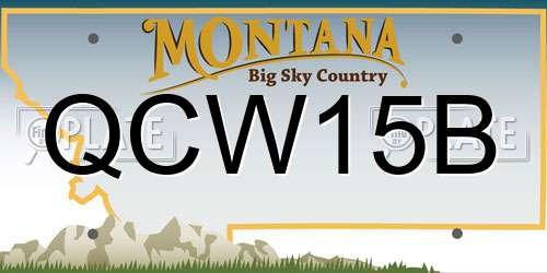 QCW15B Montana License Plate