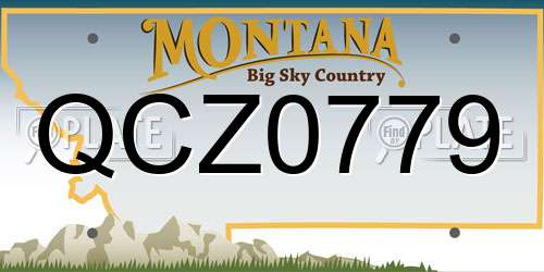 QCZ0779 Montana License Plate
