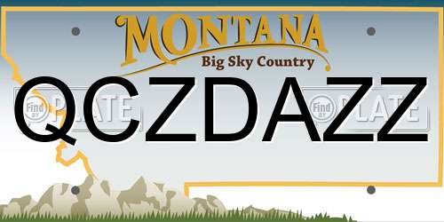 QCZDAZZ Montana License Plate