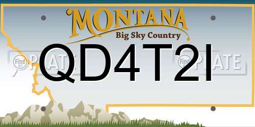 QD4T2I Montana License Plate