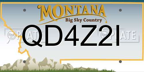 QD4Z2I Montana License Plate
