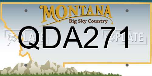 QDA271 Montana License Plate
