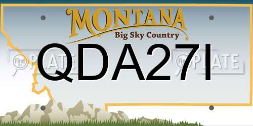 QDA27I Montana License Plate