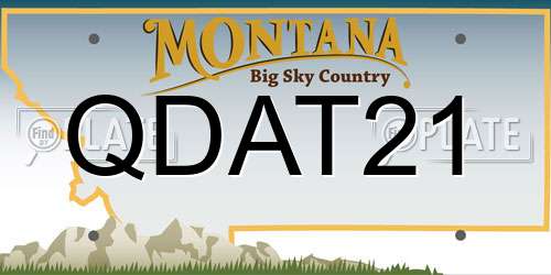 QDAT21 Montana License Plate