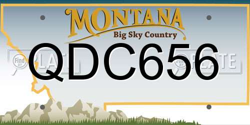 QDC656 Montana License Plate