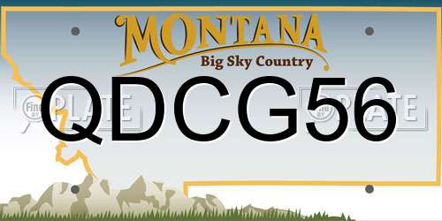 QDCG56 Montana License Plate