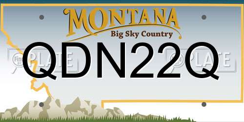 QDN22Q Montana License Plate