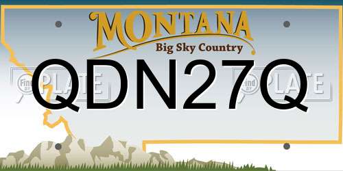 QDN27Q Montana License Plate