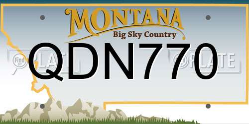 QDN770 Montana License Plate