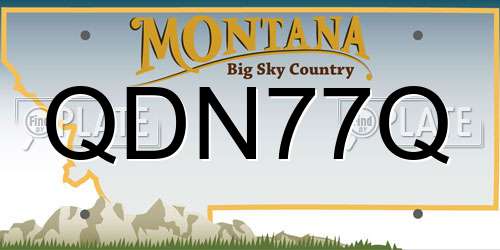 QDN77Q Montana License Plate