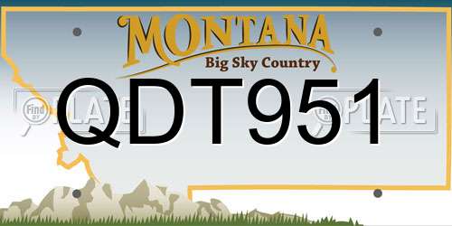 QDT951 Montana License Plate